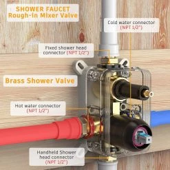Pete's Tools & Home Improvement SunCleanse Oil Rubbed Bronze Shower System, Shower Faucet Sets Complete With Rain Shower Head And 7-Settings Handheld Shower Spray, Included Rough In Valve And Trim Kit Bathtub & Shower Systems