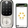 Pete's Tools & Home Improvement Yale Assure Lock Touchscreen With Wi-Fi And Bluetooth Deadbolt - Works With Amazon Alexa, Google Assistant, HomeKit, Airbnb And More - Satin Nickel
