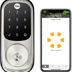 Pete's Tools & Home Improvement Yale Assure Lock Touchscreen With Wi-Fi And Bluetooth Deadbolt - Works With Amazon Alexa, Google Assistant, HomeKit, Airbnb And More - Satin Nickel
