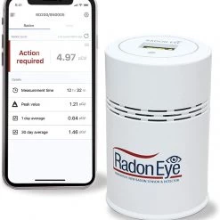 Pete's Tools & Home Improvement Testing Equipment Radon Eye RD200 Ecosense, Fastest & Most Reliable Detector, OLED Display – Easy Setup & Free App, Bluetooth, Real-Time Radon Reading Monitor