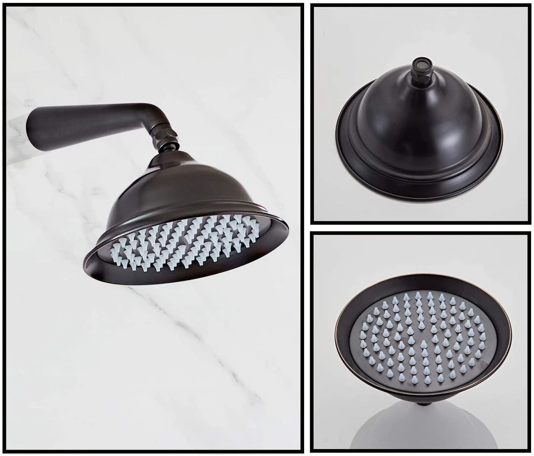 Pete's Tools & Home Improvement NEWRAIN Oil Rubbed Bronze Shower System,Ceiling Shower Faucet Set For Bathroom With High Pressure 8" Rain Shower Head And 3-Setting Handheld Shower Head Set,Wall Mounted Bathtub & Shower Systems