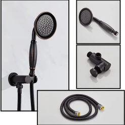 Pete's Tools & Home Improvement NEWRAIN Oil Rubbed Bronze Shower System,Ceiling Shower Faucet Set For Bathroom With High Pressure 8