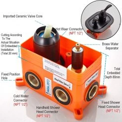 Pete's Tools & Home Improvement NEWRAIN Oil Rubbed Bronze Shower System,Ceiling Shower Faucet Set For Bathroom With High Pressure 8