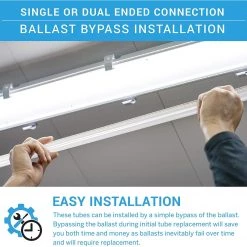 Parmida LED Technologies (20 Pack) Parmida LED T8 Light Tube, Type B, 4FT, 18W (40W Equivalent), 2200lm, UL Electrical & Lighting