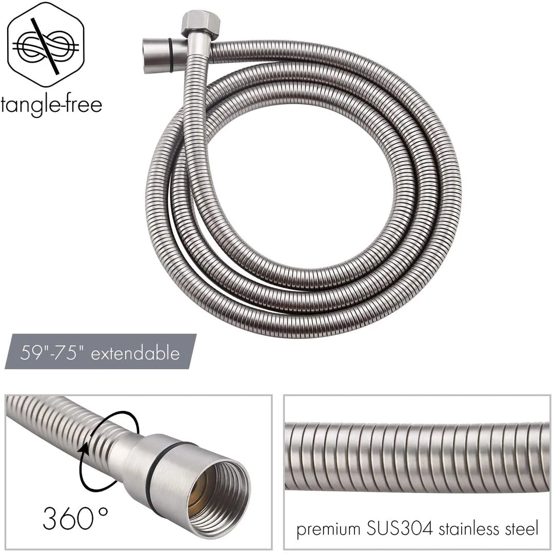 Pete's Tools & Home Improvement KES Shower System Shower Faucets Sets Complete Rain Shower Head With Handheld Shower Valve And Trim Kit Brushed Finish, XB6223-BN