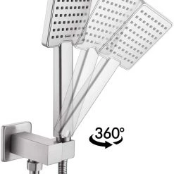 Pete's Tools & Home Improvement KES Shower System Shower Faucets Sets Complete Rain Shower Head With Handheld Shower Valve And Trim Kit Brushed Finish, XB6223-BN