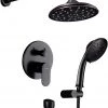 Pete's Tools & Home Improvement Shower System, Wall Mounted Shower Faucet Set For Bathroom With High Pressure 8" Rain Shower Head And 3-Setting Handheld Shower Head Set, Oil Rubbed Bronze (Rough In Valve Included)