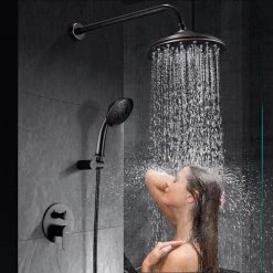 Pete's Tools & Home Improvement Shower System, Wall Mounted Shower Faucet Set For Bathroom With High Pressure 8