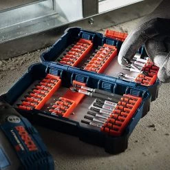 Bosch 44 Piece Impact Tough Screwdriving Custom Case System Set SDMS44 Tools