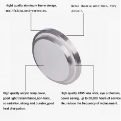 Lighting AFSEMOS 18W LED Ceiling Lights 3000K Warm White Ø 23cm Indoor Flush Mount Ceiling Lamp