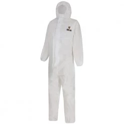 Safety & Work Wear ALPHA SOLWAY ALPHASHIELD 1000 FR TYPE 5/6 PROTECTIVE COVERALL WHITE MEDIUM 36-39" CHEST 30" L