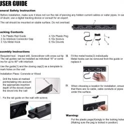NZACE Adjustable Storage System 48 Inch, Wall Holders For Tools