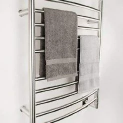 Amba RWH-CB Radiant Hardwired Curved Towel Warmer, Brushed Heating & Plumbing