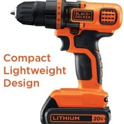 BLACK+DECKER 20V MAX Cordless Drill / Driver, 3/8-Inch (LDX120C) Tools
