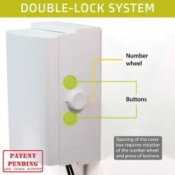 Wappa Baby Baby Safety Outlet Cover BOX [Patent Pending] Double Lock For Much Better Toddler Proofing, Easier Operation,