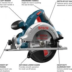 Bosch Bare-Tool CCS180B 18-Volt Lithium-Ion 6-1/2-Inch Lithium-Ion Circular Saw