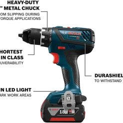 Tools Bosch GXL18V-232B22 18V 2-Tool Kit With 1/2 In. Compact Tough Drill/Driver