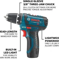 Bosch Power Tools Combo Kit CLPK22-120 - 12-Volt Cordless Tool Set