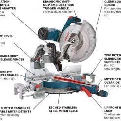 Bosch Power Tools GCM12SD - 15 Amp 12 In. Corded Dual-Bevel Sliding Glide Miter Saw