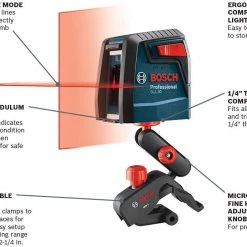 Bosch Self-Leveling Cross-Line Red-Beam Laser Level GLL 30