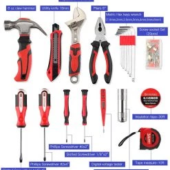 Brinonac 41-Piece Tool Set General Household Home Repair Hand Tools Kit