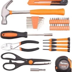 CARTMAN Orange 39-Piece Tool Set - General Household Hand Tool Kit Tools