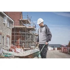 DEWALT CYCLONE HOODIE GREY MARL / CHARCOAL LARGE 42" CHEST