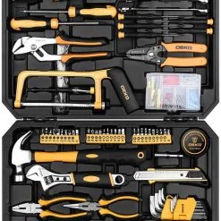 Tools DEKOPRO 198 Piece Home Repair Tool Kit, General Household Hand Tool Set