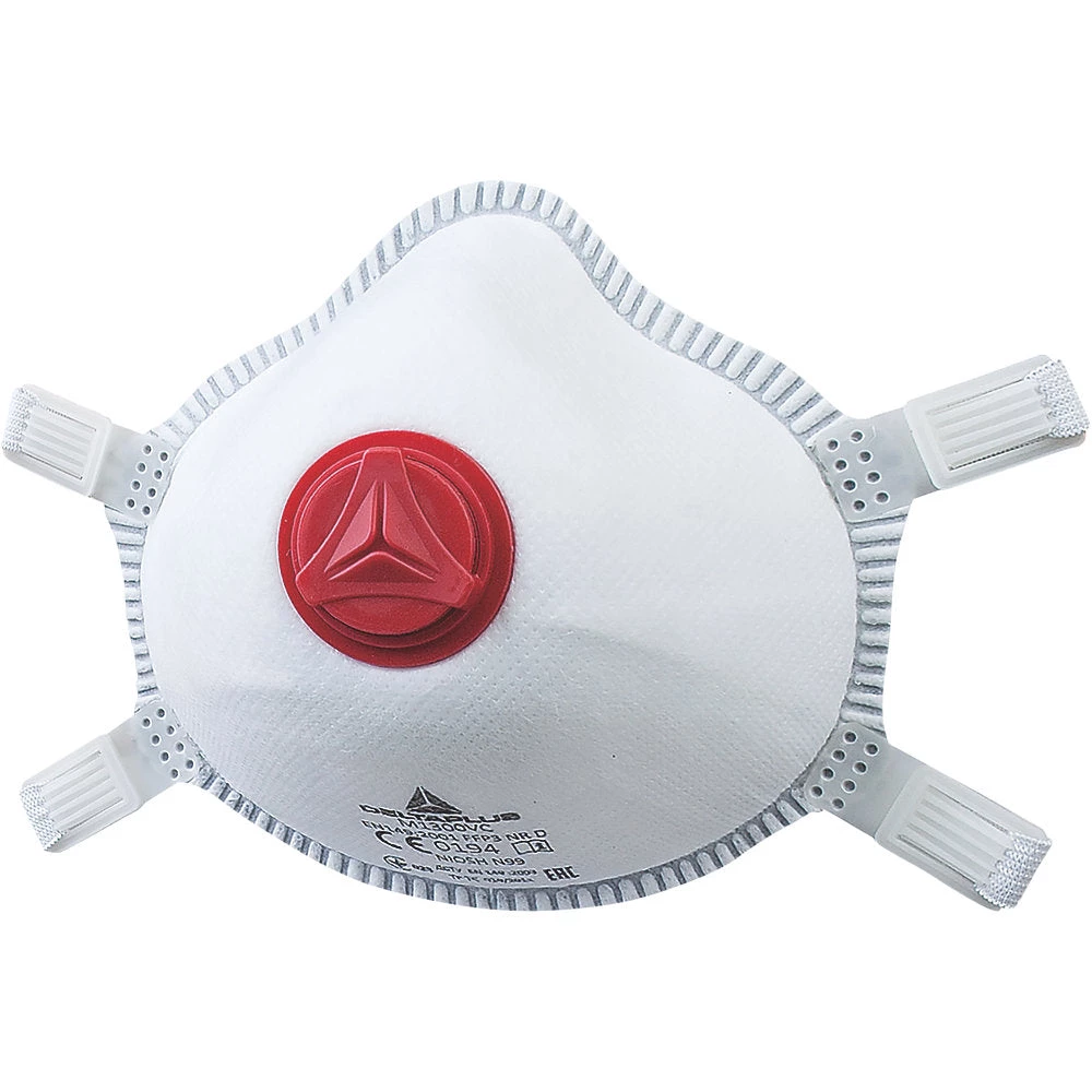 Safety & Work Wear DELTA PLUS M1300VC MOULDED DISPOSABLE VALVED MASKS P3 5 PACK