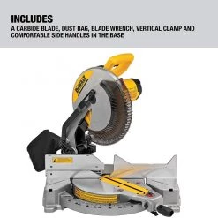 DEWALT 12-Inch Miter Saw, 15-Amp, Single Bevel, Compound (DWS715) Tools