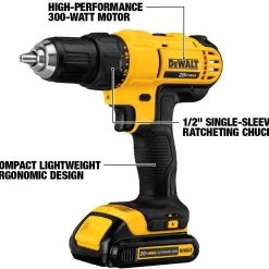 DEWALT 20V MAX Cordless Drill Combo Kit, 2-Tool (DCK240C2) Tools