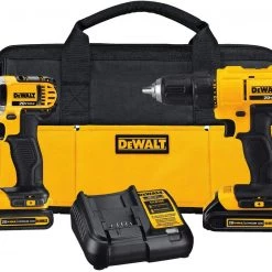 DEWALT 20V MAX Cordless Drill Combo Kit, 2-Tool (DCK240C2) Tools