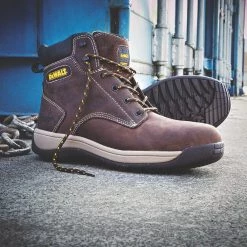 Pete's Tools & Home Improvement Safety & Work Wear DEWALT BOLSTER SAFETY BOOTS BROWN SIZE 10
