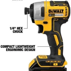Tools DEWALT DCK277C2 20V MAX Compact Brushless Drill And Impact Combo Kit