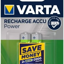 VARTA DLC AA NiMH Rechargeable Batteries, 2600mAh, 2 Pack Electrical & Lighting