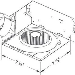 DELTA ELECTRONICS (AMERICAS) LTD. Delta BreezSlim SLM70 70 CFM Exhaust Bath Fan Heating & Plumbing