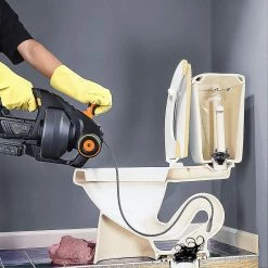 Tools Drain Auger, TACKLIFE Drain Snake 25Ft Automatic Cordless Drain Clog Remover, Replaceable Flexible Shaft And Battery