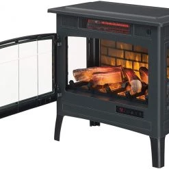 Heating & Plumbing Duraflame 3D Infrared Electric Fireplace Stove With Remote Control - Portable Indoor Space Heater