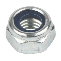 EASYFIX BZP STEEL NYLON LOCK NUTS M12 50 PACK