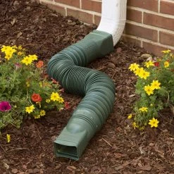 Flex-Drain 85011 Downspout Extension, Green Guttering & Drainage