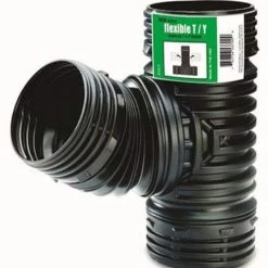 Flex-Drain ADP53702 Flexible T / Y, Landscaping Drain Pipe Adapter Heating & Plumbing