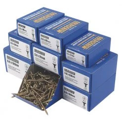 Screws, Nails & Fixing GOLDSCREW PZ DOUBLE-COUNTERSUNK WOODSCREWS TRADE PACK 1400 PCS