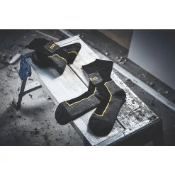 Safety & Work Wear SITE COMFORT WORK SOCKS BLACK / GREY SIZE 7-11 3 PAIRS