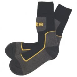 Safety & Work Wear SITE COMFORT WORK SOCKS BLACK / GREY SIZE 7-11 3 PAIRS