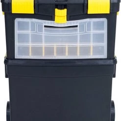 Stalwart Heavy Duty Rolling Toolbox With Foldable Comfort Handle & Removable Top Storage Tools
