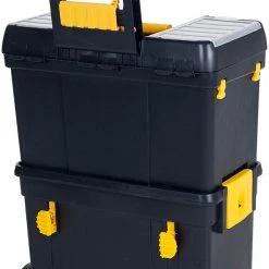 Stalwart Heavy Duty Rolling Toolbox With Foldable Comfort Handle & Removable Top Storage Tools
