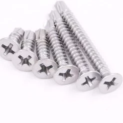 Screws, Nails & Fixing Hilitchi 240 Pcs 410 Stainless Steel Flat Head Phillips Self Drilling Screws Sheet Metal Tek Screws Assortment Kit, Modified Truss Head Self Driller