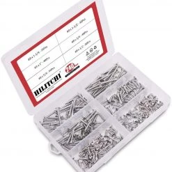Screws, Nails & Fixing Hilitchi 240 Pcs 410 Stainless Steel Flat Head Phillips Self Drilling Screws Sheet Metal Tek Screws Assortment Kit, Modified Truss Head Self Driller