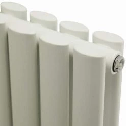 Hudson Reed - Revive Vertical Double Designer Radiator With Angled Valves In White