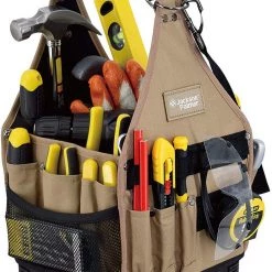 Jackson Palmer Medium 9" Tool Tote Carrier, 27 Pockets (Electrical And Maintenance Tool Bag)
